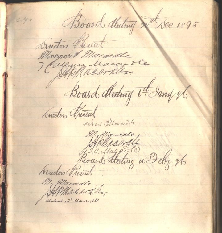 Directors Signatures 1895
